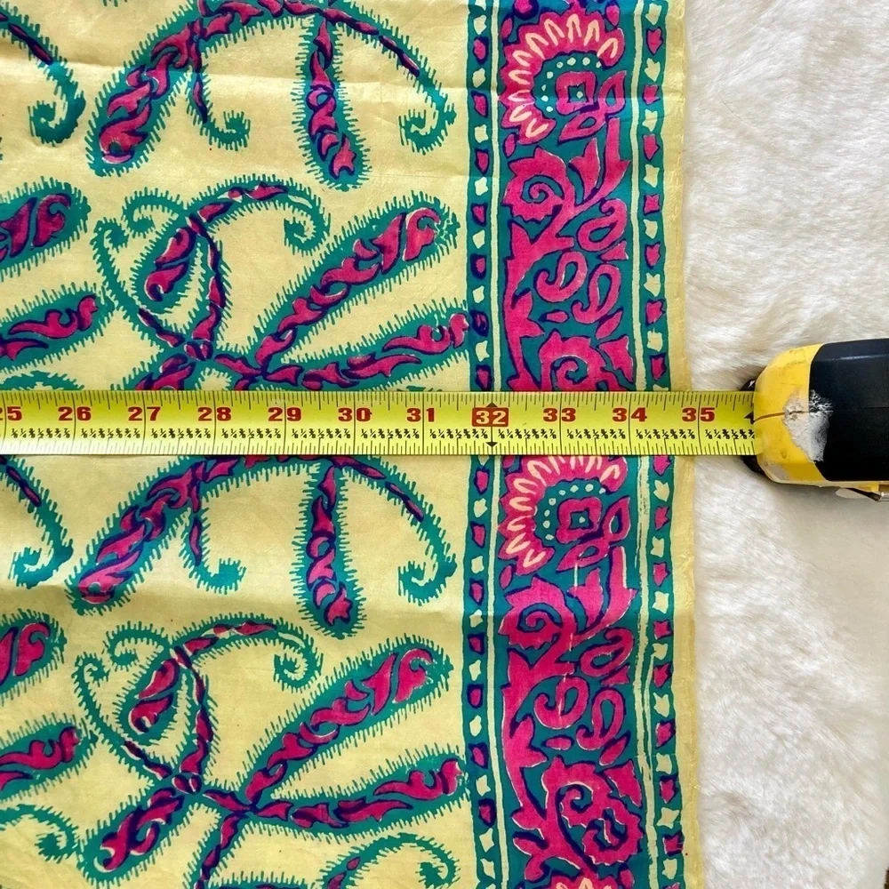 Shahzadi Silk‎ Scarf, made in India. 35” Square.